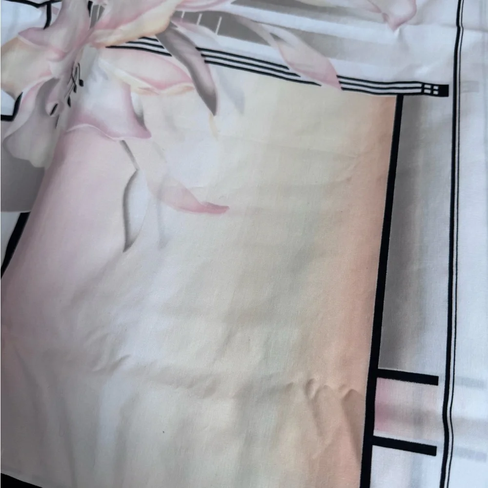 1980s Lily Art Deco King Set Pillowcases Euro Shams - Picture 5 of 9